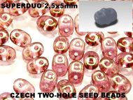 SD-00030/14495 Crystal Red Lumi SuperDuo Beads