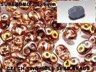 SD-00030/27101 Crystal Capri Gold SuperDuo Beads * BUY 1 - GET 1 FREE *