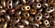 TWN-01620 Bronze/Gold Satin Mix Twin Beads Preciosa - 20 grams