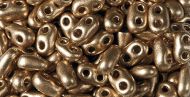 TWN-01710 Gold Satin Twin Beads Preciosa - 20 grams