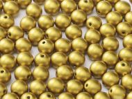 RB6-01720 Olive Gold Satin Round Beads 6 mm