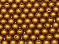 RB4-01740 Bronze Gold Satin Round Beads 4 mm