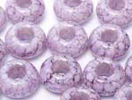 LHR-02010/92475 Alabaster Purple Large Hole Rings 9x14 mm - 12 x