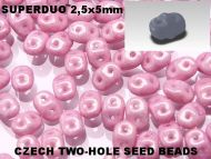 SD-03000/14494 Chalk Pink Lumi SuperDuo Beads