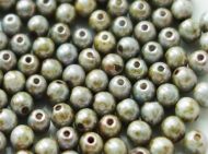 RB3-03000/65431 Chalk Green Lumi Round Beads 3 mm