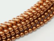 Copper 2 mm Glass Round Pearls