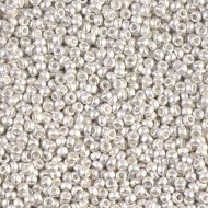 15-0961F Frosted Bright Sterling Silver Plated 15/0 Miyuki - 5 grams