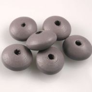 20 x 12 mm Taupe/Purple Wood Beads