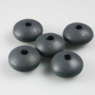 20 x 12 mm Warm Grey Wood Beads