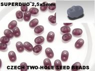 SD-20060/84110 Amethyst Matte SuperDuo Beads * BUY 1 - GET 1 FREE *