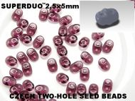 SD-20060 Amethyst SuperDuo Beads * BUY 1 - GET 1 FREE *