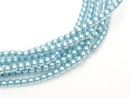 Turquoise 2 mm Glass Round Pearls