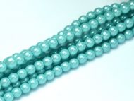Pearl Shell Turquoise 4 mm Glass Round Pearls