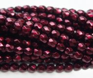 FP04 Metallic Burgundy 4 mm Fire Polished - 120 x