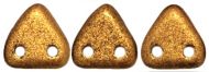 TTR-01730 Goldenrod Satin CzechMates Triangle 2-Hole * BUY 1 - GET 1 FREE *