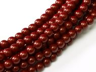 Fiesta Cranberry 2 mm Glass Round Pearls