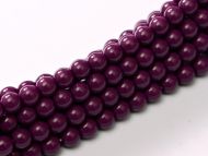 Fiesta Eggplant 4 mm Glass Round Pearls