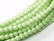 Fiesta Light Spring Green 2 mm Glass Round Pearls