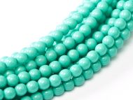 Fiesta Turquoise 4 mm Glass Round Pearls