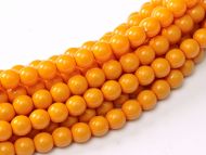 Fiesta Pumpkin 2 mm Glass Round Pearls