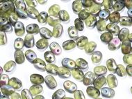 SD-50230/28171 Olivine Matte Rainbow SuperDuo Beads