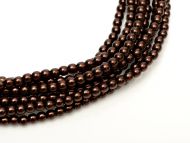 Dark Bronze 4 mm Glass Round Pearls