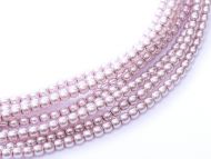 Light Mauve 2 mm Glass Round Pearls