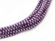 Purple 8 mm Glass Round Pearls