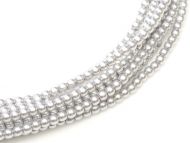 Platinum 4 mm Glass Round Pearls