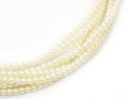 Cream 2 mm Glass Round Pearls