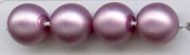 Mauve Satin 6 mm Glass Round Pearls