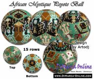 Tutorial 15 rows - African Mystique Peyote Ball incl. Basic Tutorial (download link per e-mail)