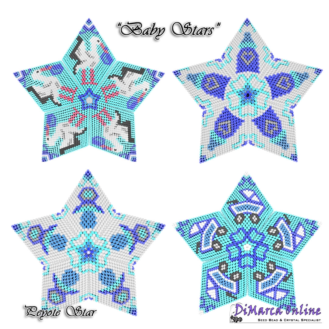 3D Peyote Star Beading Pattern ARABIAN NIGHTS ALL Stars with -  Portugal