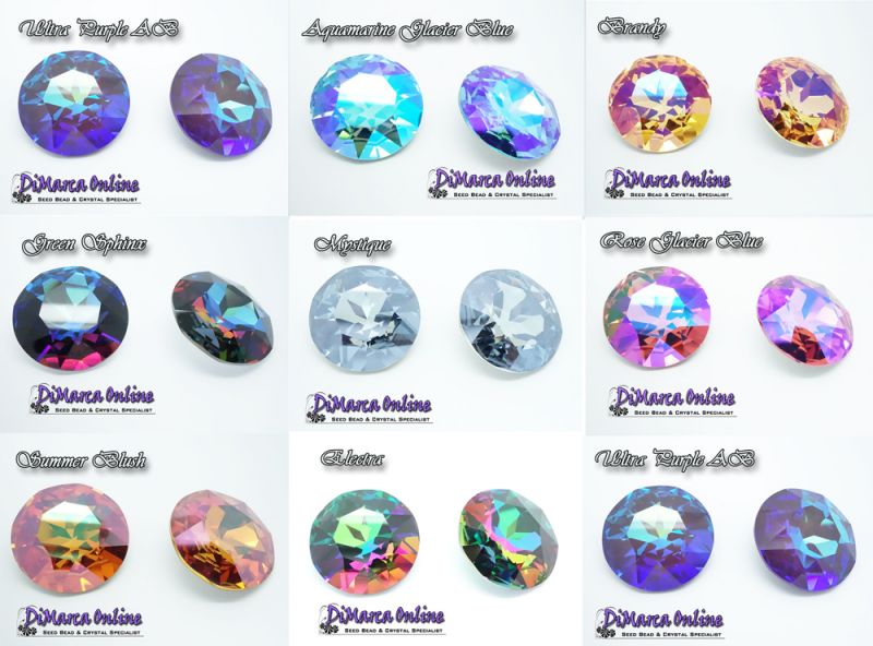 Swarovski 1201 Round Stone 27 mm After-Market Coatings