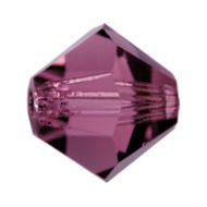 Amethyst 4 mm Bicone Preciosa - 50 x