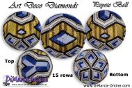 Tutorial 15 rows - Art Deco Diamonds Peyote Ball incl. Basic Tutorial (download link per e-mail)