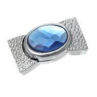 Magnetic Clasp With Rhinestone Glue-in Sapphire