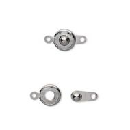Ball & Socket Clasp Gunmetal Plate 7.5 mm