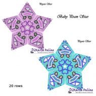 Tutorial 20 rows - Baby Pram (Pink & Blue) 3D Peyote Star + Basic Tutorial Little 3D Peyote Star (download link per e-mail)