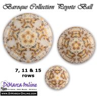 Tutorial 07, 11, 15 rows - Baroque Collection (3 sizes) Peyote Ball incl. Basic Tutorial (download link per e-mail)