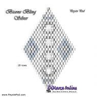 Tutorial 18 rows - Bicone Bling Silver 3D Peyote Pod + Basic Tutorial (download link per e-mail)