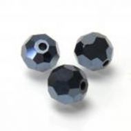 PR06 Blue Hematite 6 mm Round Preciosa - 24 x