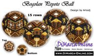 Tutorial 15 rows - Bogolan Peyote Ball incl. Basic Tutorial (download link per e-mail)