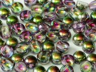 C2-00030/95000 Magic Orchid Iris 2-Hole Cabochons - 50 x