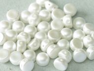 C2-25001 Pastel Pearl White 2-Hole Cabochons - 50 x