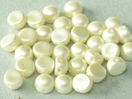 C2-25110 Pastel Pearl Light Cream 2-Hole Cabochons - 50 x