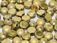 C2-26480 Etched Amber Full (Gold) 2-Hole Cabochons - 50 x