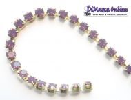 CC16 Amethyst Opal in Raw Gold Cupchain 4 mm SS16 Preciosa - 10 cm