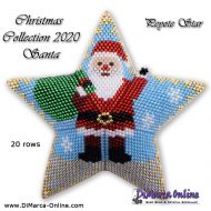 Tutorial 20 rows - Christmas Collection 2020 Santa - 3D Peyote Star + Basic Tutorial (download link per e-mail)