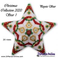 Tutorial 20 rows - Christmas Collection 2020 Star 1 - 3D Peyote Star + Basic Tutorial (download link per e-mail)